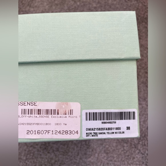 Off-White Exclusive Yellow Micro Trek Sandals - Picture 2 of 4